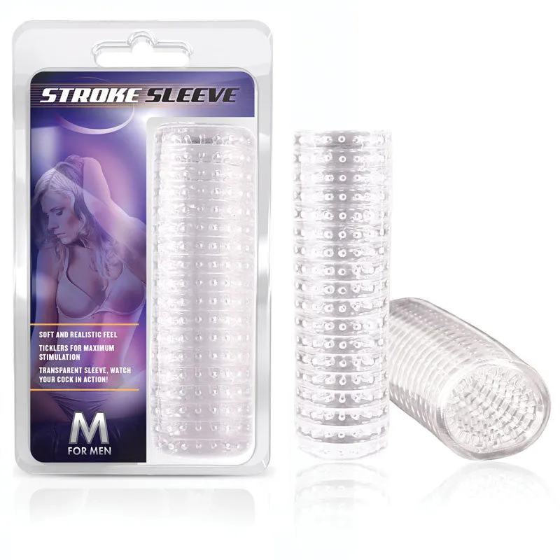 M for Men Stroke Sleeve Reversible Stroker Clear