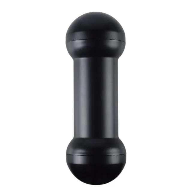 Masturbator dublu LOVETOY Double Side Stroker. simulare vaginală și orală realistă. lungime 22 cm. negru