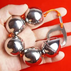 Metal Anal Beads Balls Training Sex Toy Butt Ass Plug For Prostate Massage