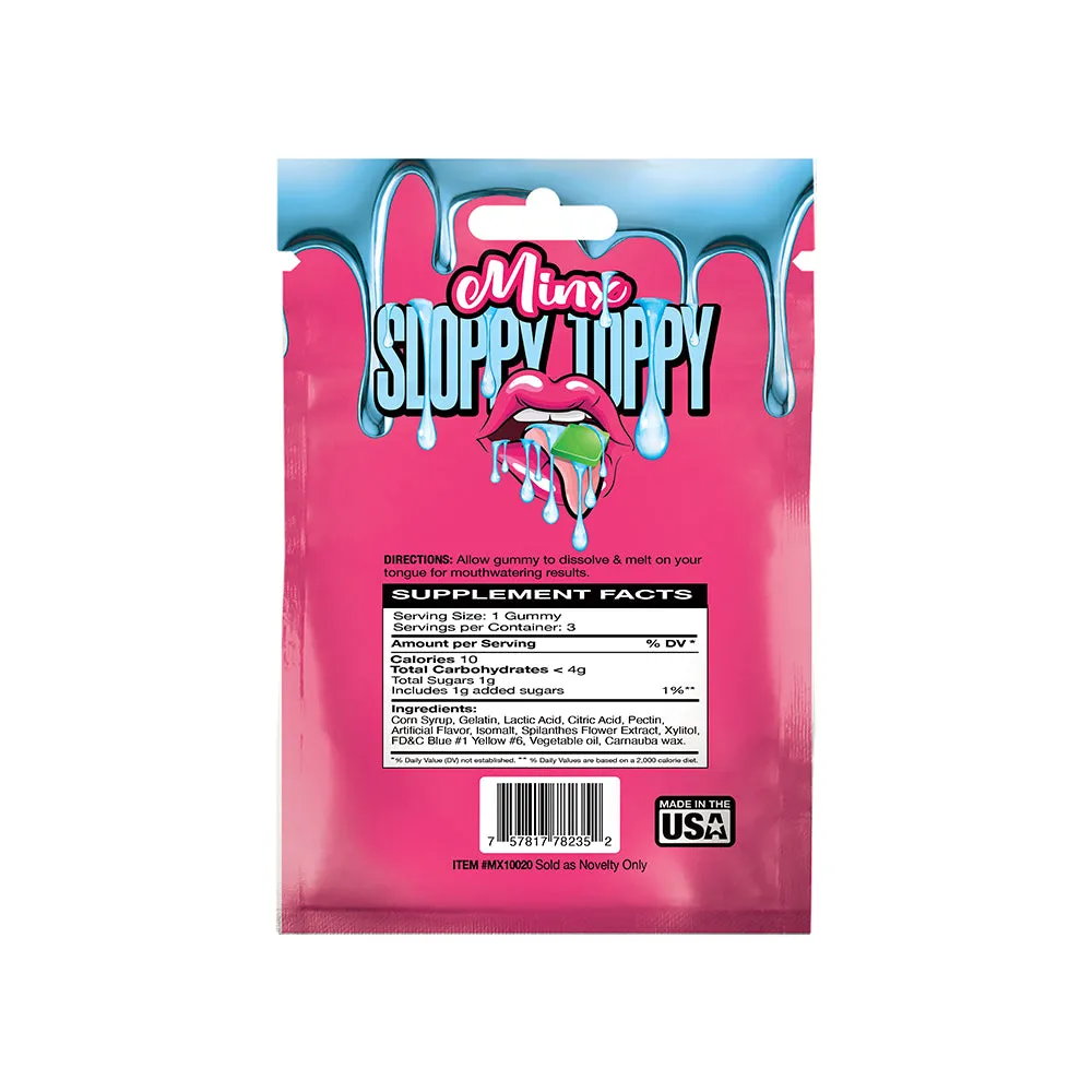 Minx Sloppy Toppy Oral Sex Gummies Green Apple 3/Pack 20pcs Display