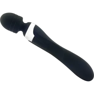 New Fashion Black Double Heads Vibrator Sex Toys For Women Silicone Rechargeable Vibrator Adult Toys
