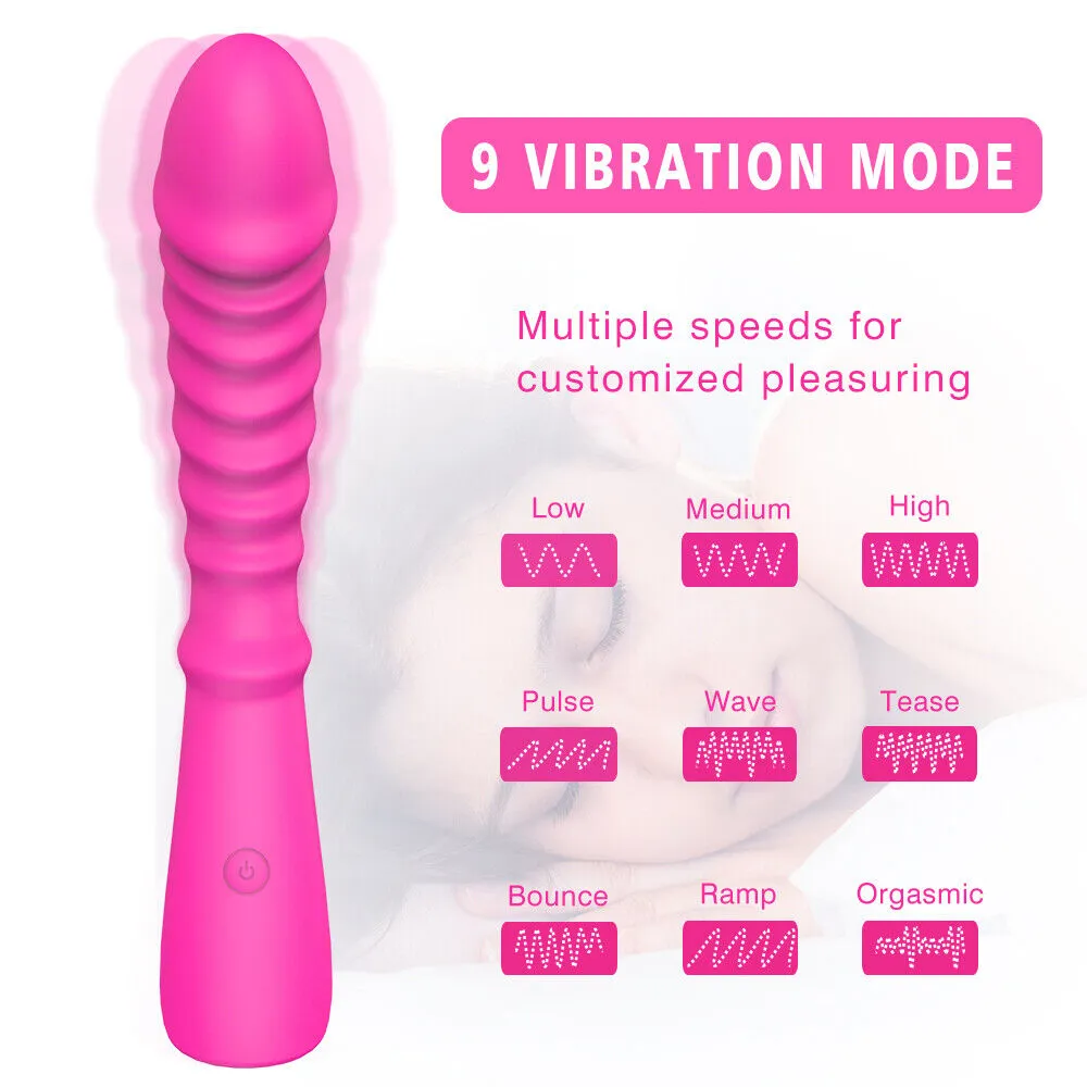 NEW S-Hande TOPI Luxury G-Spot Vibrator Ribbed USB Vibrating Dildo Sex Toy