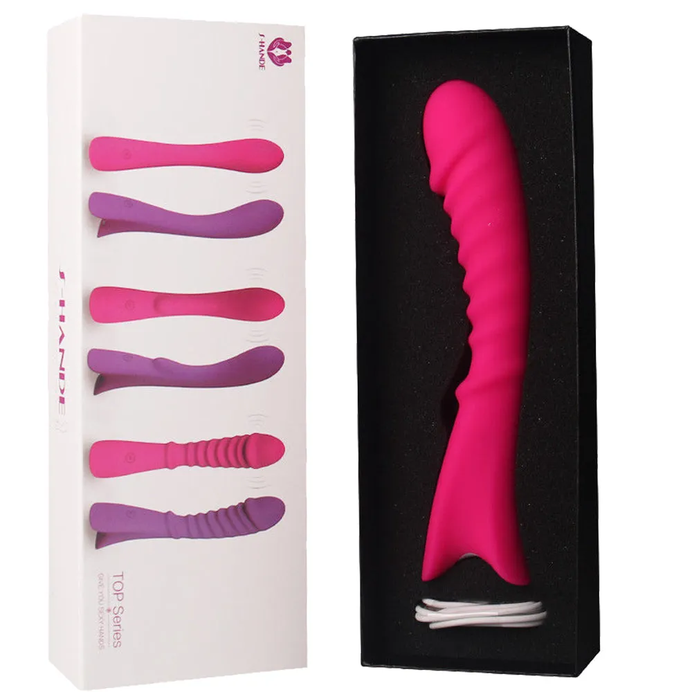 NEW S-Hande TOPI Luxury G-Spot Vibrator Ribbed USB Vibrating Dildo Sex Toy