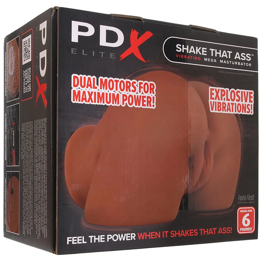 PDX Elite Shake That Ass Vibrating Masturbator in Brown