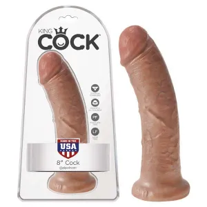 Pipedream King Cock 8'' Fat Realistic Dildo Veined Dong Adult Tan Sex Toy
