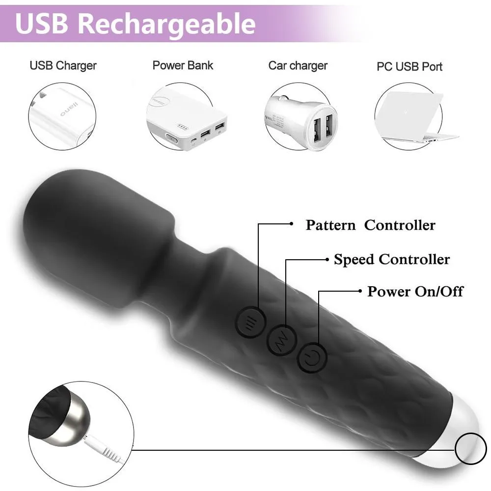 Powerful Short Magic Wand Vibrators