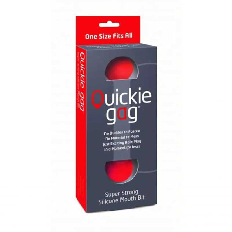 Quickie Gag Mouth Bit Bondage Ball Fetish Silicone BDSM Sex Toy Red