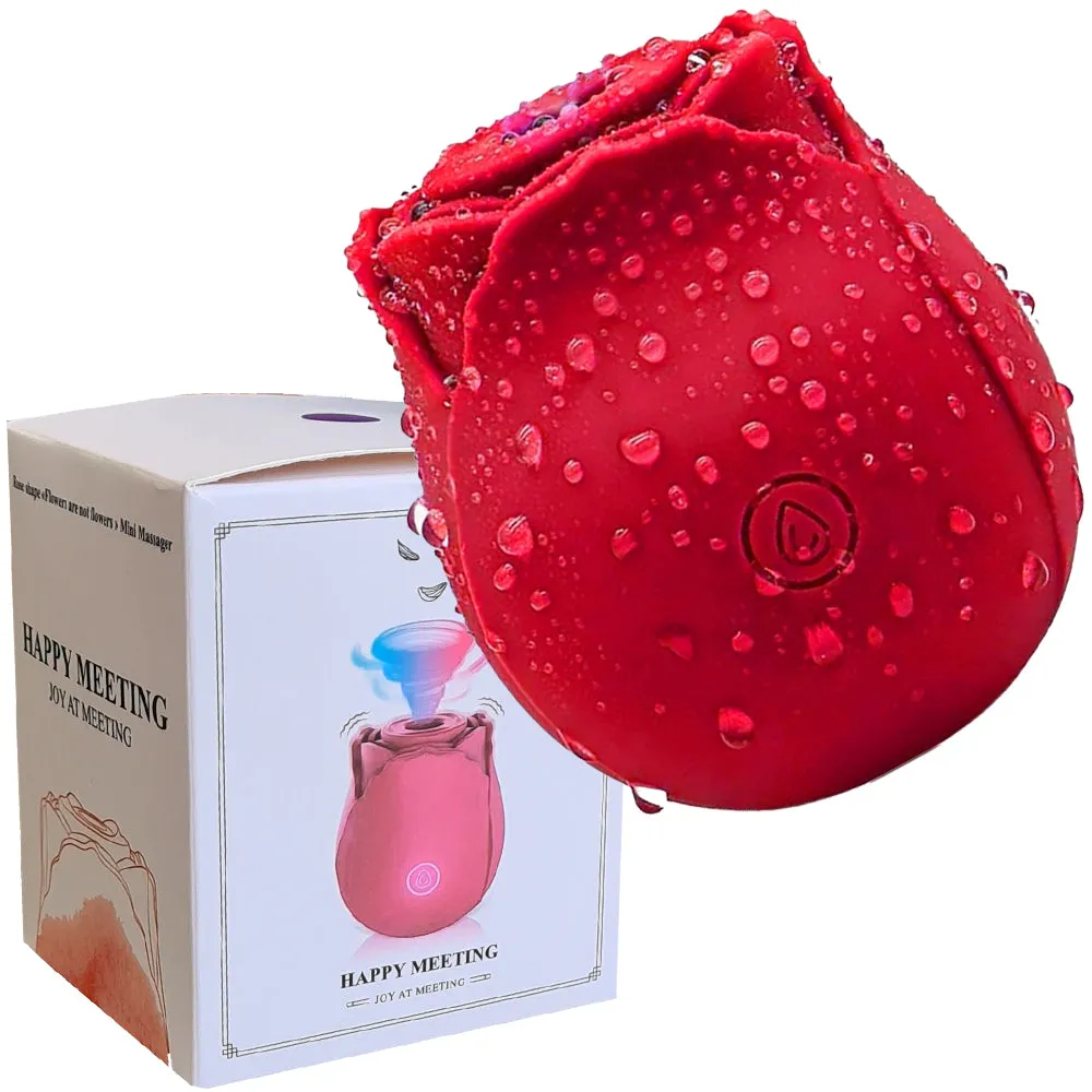 Rose Air Pulse Clitoral Stimulator Sucking Vibrator Clit Sucker Nipple Sex Toy
