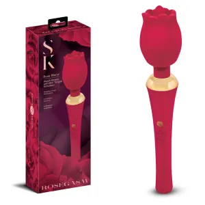 Rosegasm Rose Wand Clitoral Stimulator Flicking Clicking Tongue Vibrator Sex Toy