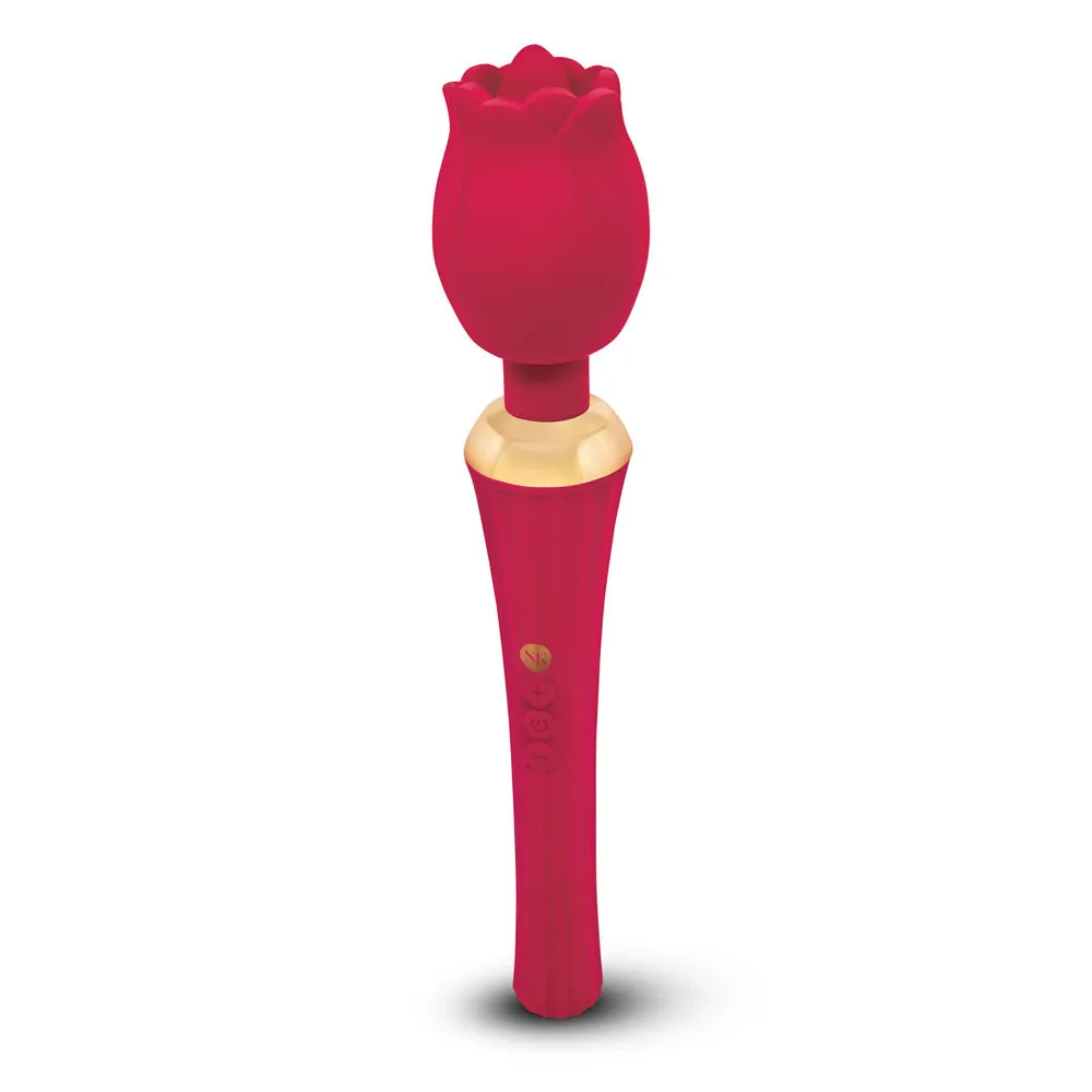 Rosegasm Rose Wand Clitoral Stimulator Flicking Clicking Tongue Vibrator Sex Toy
