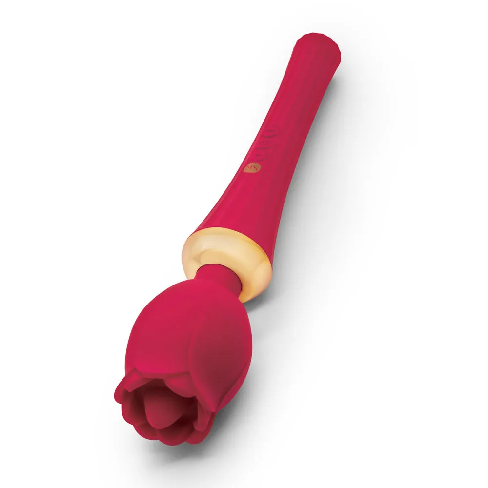 Rosegasm Rose Wand Clitoral Stimulator Flicking Clicking Tongue Vibrator Sex Toy