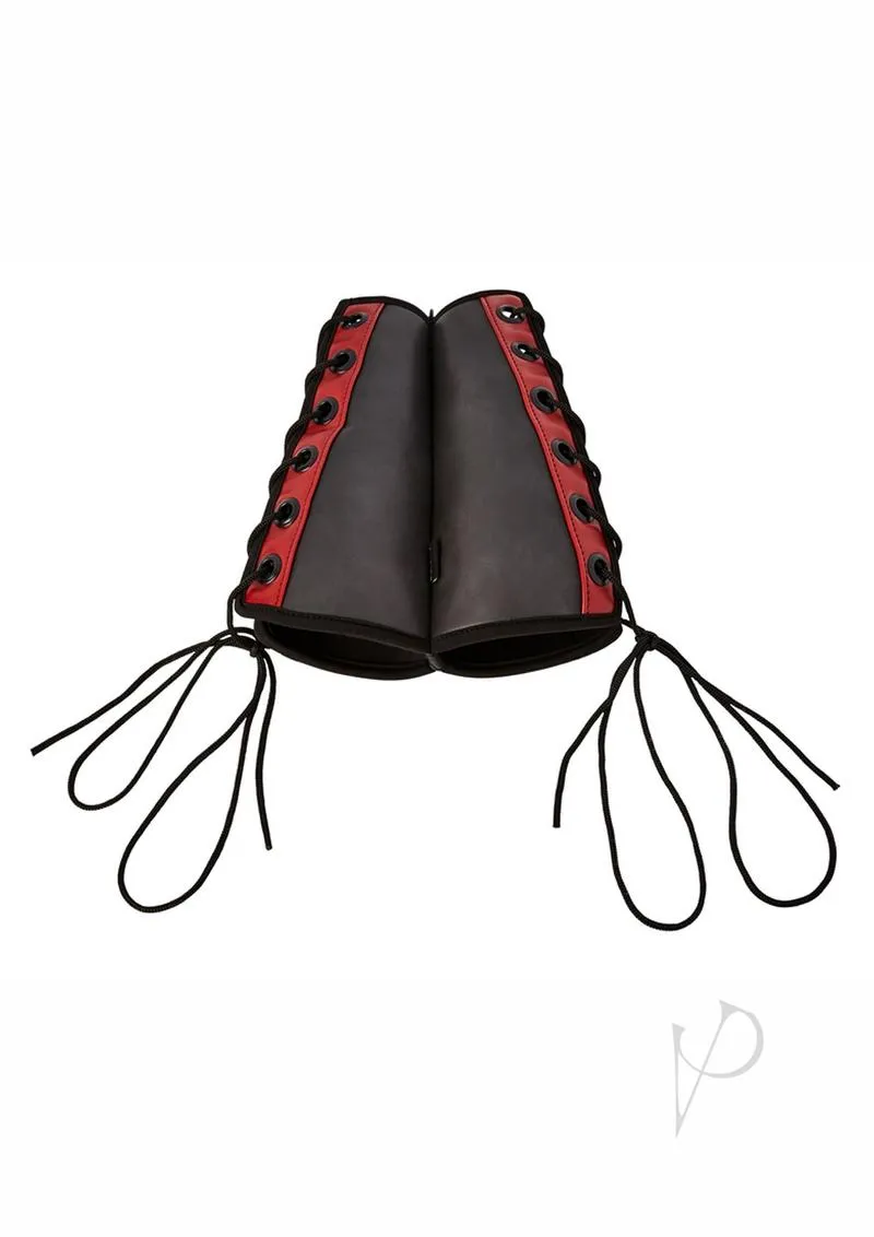 Saffron Gauntlet Cuffs Black/red