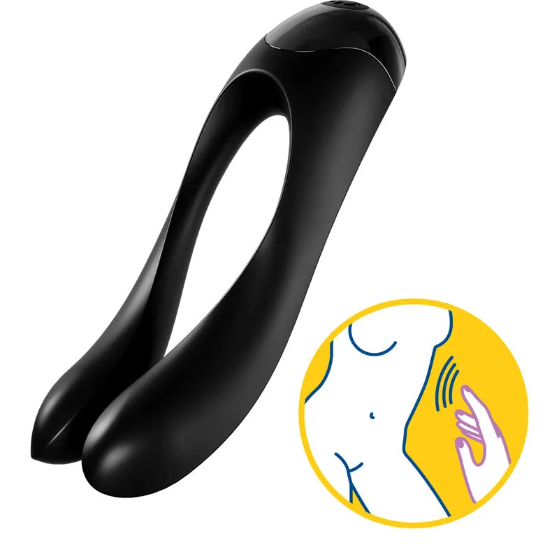 Satisfyer Candy Cane Couples Vibrator Rechargeable Finger Clitoral Sex Toy