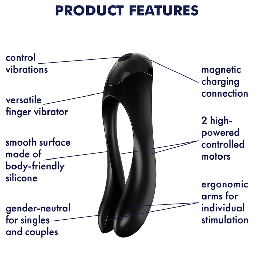Satisfyer Candy Cane Couples Vibrator Rechargeable Finger Clitoral Sex Toy