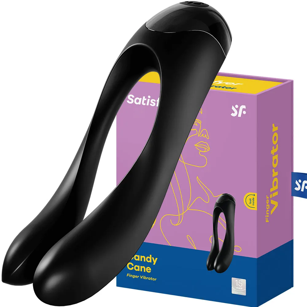 Satisfyer Candy Cane Couples Vibrator Rechargeable Finger Clitoral Sex Toy