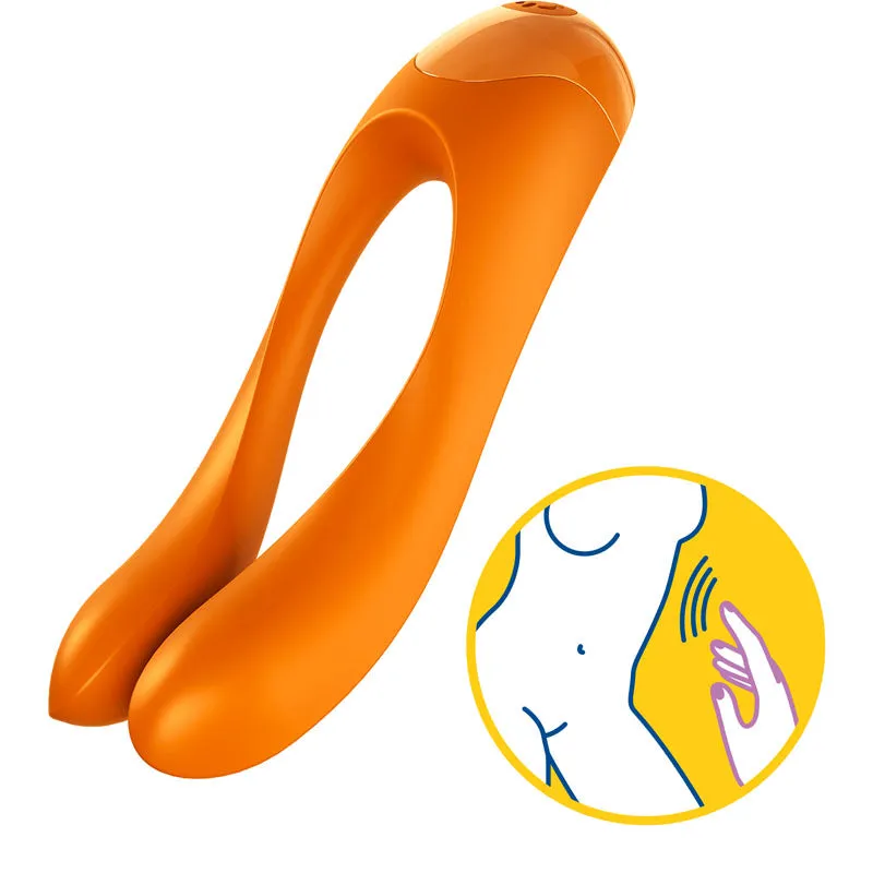 Satisfyer Candy Cane Couples Vibrator Rechargeable Finger Clitoris Sex Toy