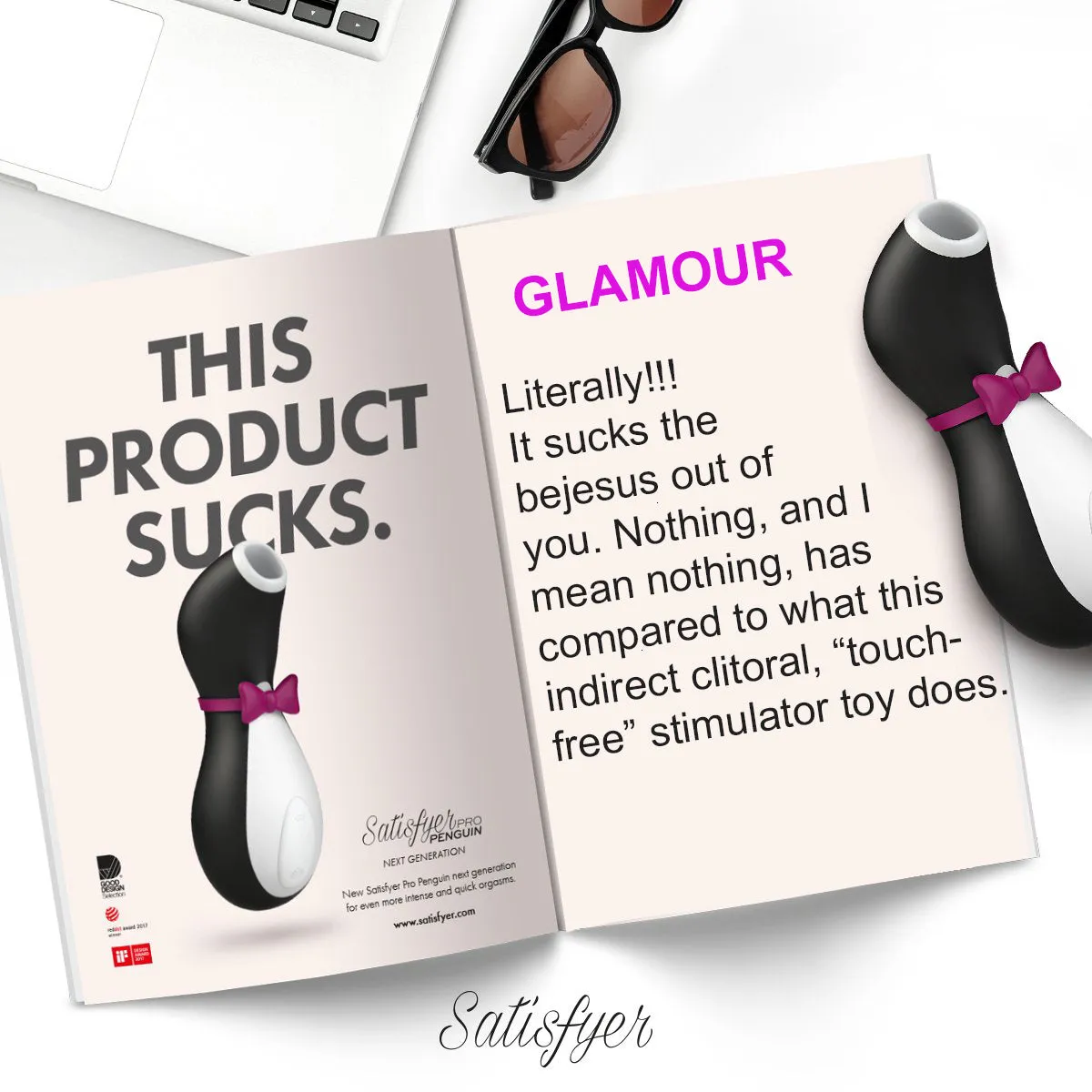 Satisfyer Penguin Clitoral Stimulator Clit Sucker Vibrator USB