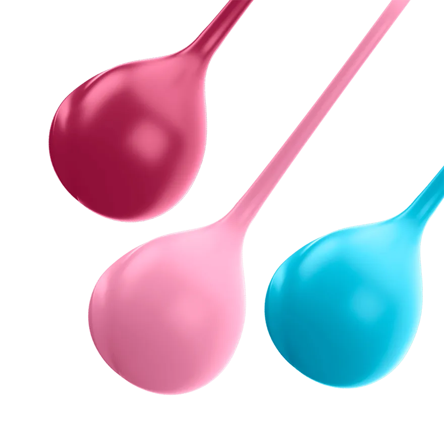 Satisfyer - Strengthening Balls Kegel Training Set 3 Pieces (Multi Colour)