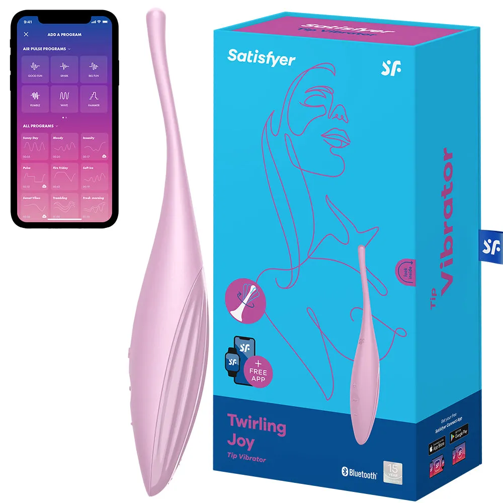 Satisfyer Twirling Joy Clitoral Stimulator App Control Tip Vibrator USB Sex Toy