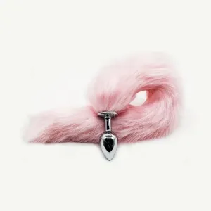 Separable Metal Anal Plug Real Fox Tail Role Play Butt Plug Anal Sex Tail
