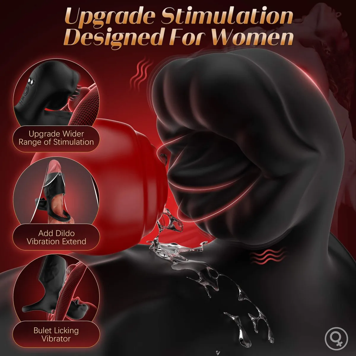SERAPH| Upgrade Vibration Cock Ring with Penis Sleeve Couple Sex Toy