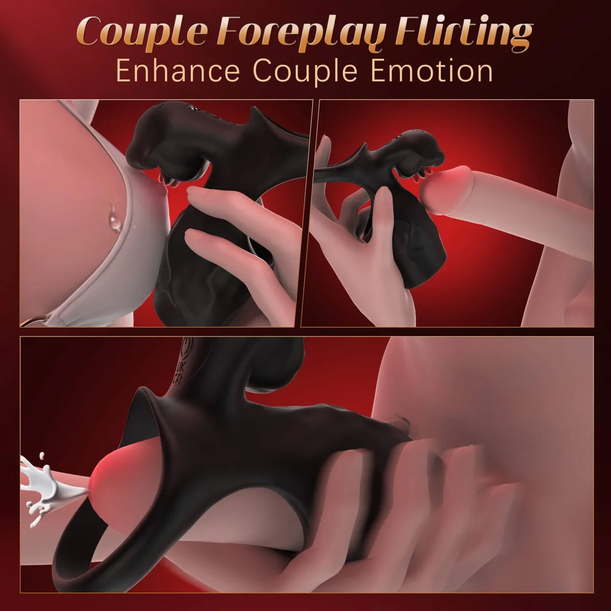 SERAPH| Upgrade Vibration Cock Ring with Penis Sleeve Couple Sex Toy