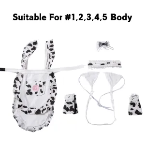 Sex Doll Clothes Cow Girl Anime Cosplay Suit (For #1.2.3.4.5 body)