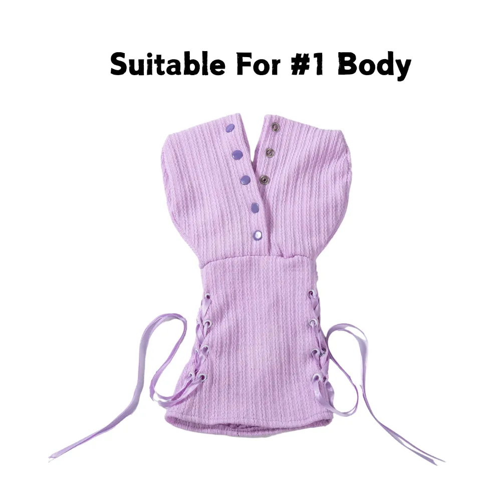Sex Doll Figure Clothes For Big Boobs Purple Dress (For #1 body)