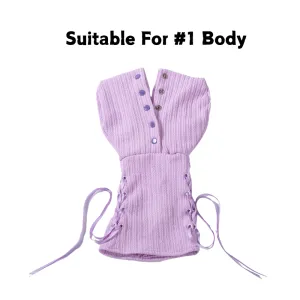 Sex Doll Figure Clothes For Big Boobs Purple Dress (For #1 body)
