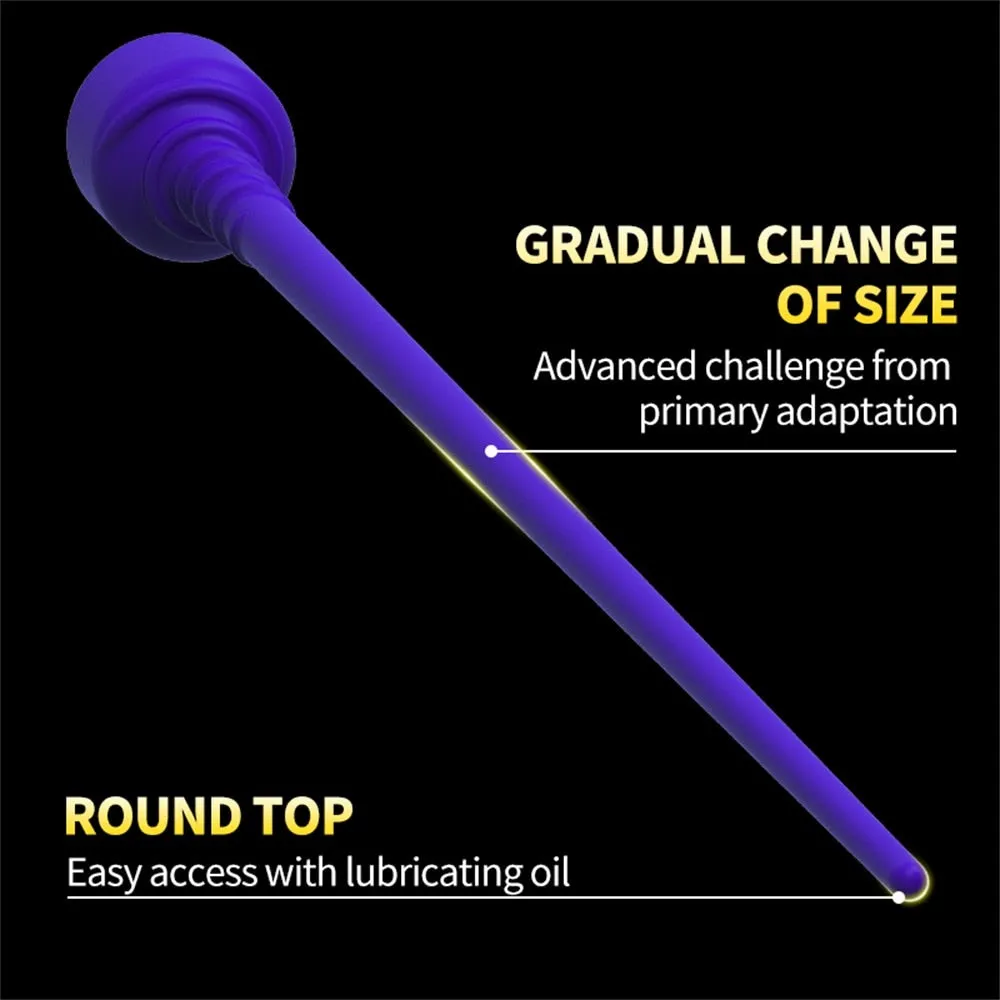 Silicone Long Urethral Sounding Penis Plug Cum Stopper Male Sex Toy