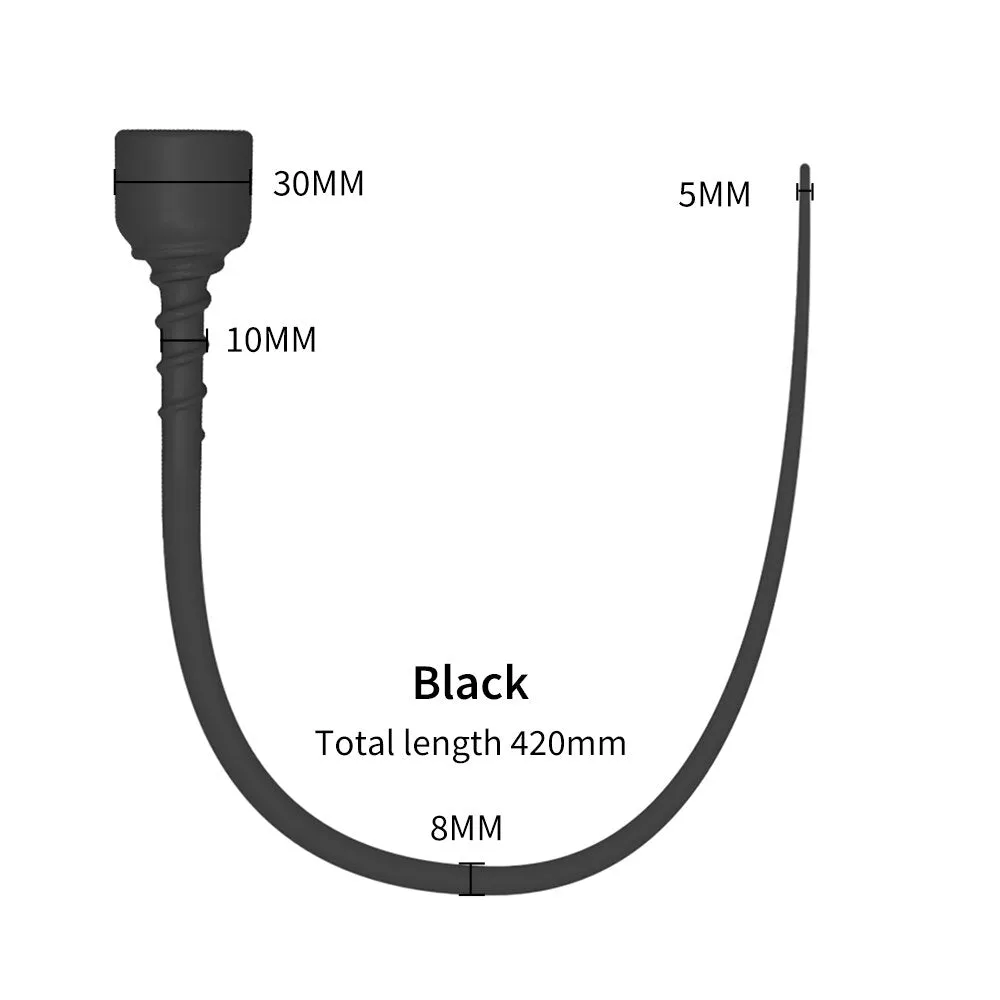 Silicone Long Urethral Sounding Penis Plug Cum Stopper Male Sex Toy