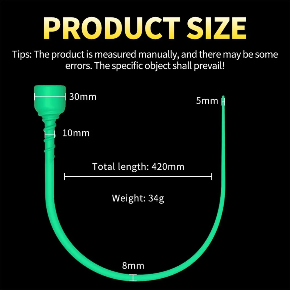 Silicone Long Urethral Sounding Penis Plug Cum Stopper Male Sex Toy