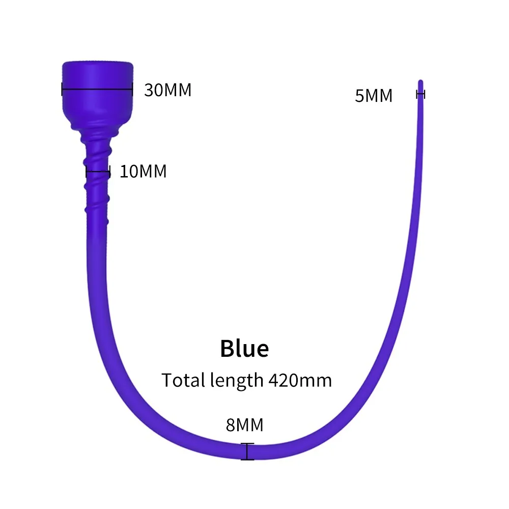 Silicone Long Urethral Sounding Penis Plug Cum Stopper Male Sex Toy