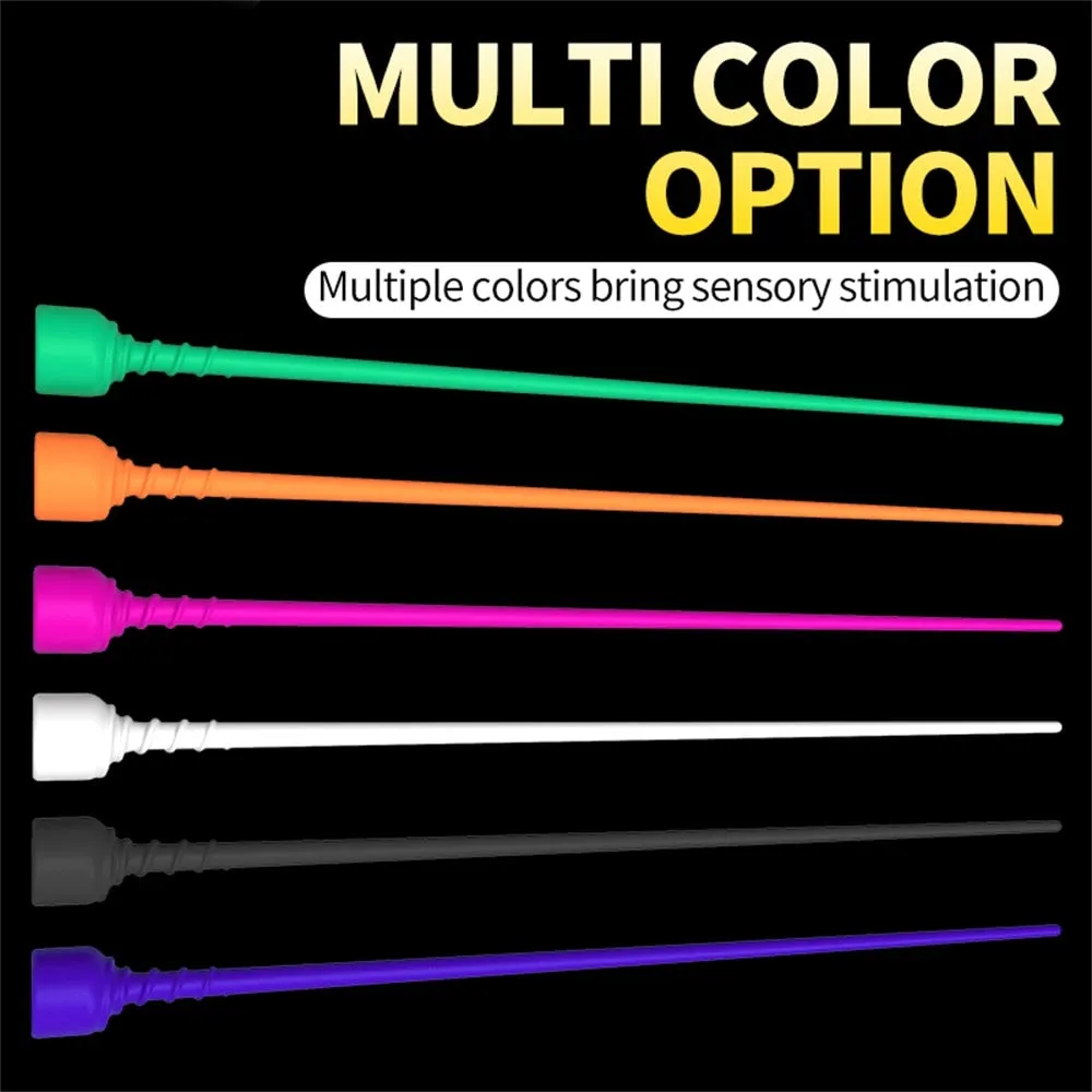 Silicone Long Urethral Sounding Penis Plug Cum Stopper Male Sex Toy
