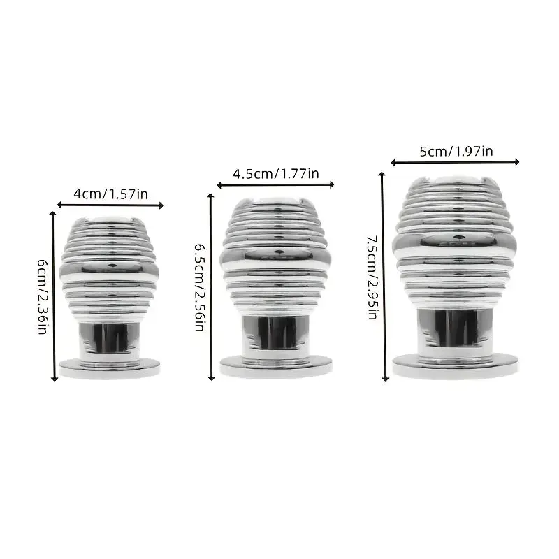 SM Metal Anal Plug Enema Vaginal Flush Hollow Anal Dilation Sex Toy
