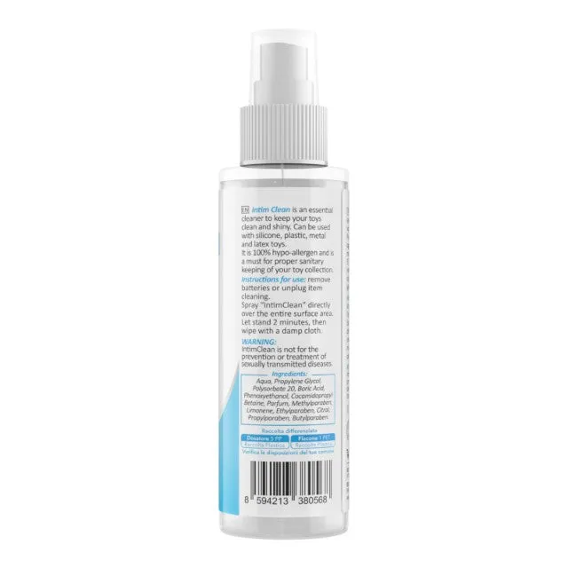 Spray IntimCLEAN Sex Toy Cleaner. pentru curățarea și igienizarea jucăriilor sexuale. fără alcool. 100 ml