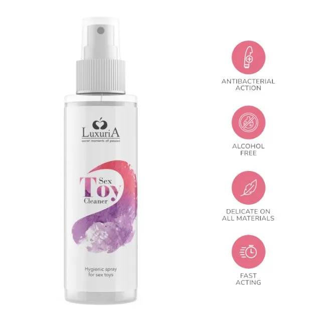 Spray LUXURIA Sex Toy Cleaner. pentru curățarea și igienizarea jucăriilor sexuale. efect rapid. fără alcool. 100 ml