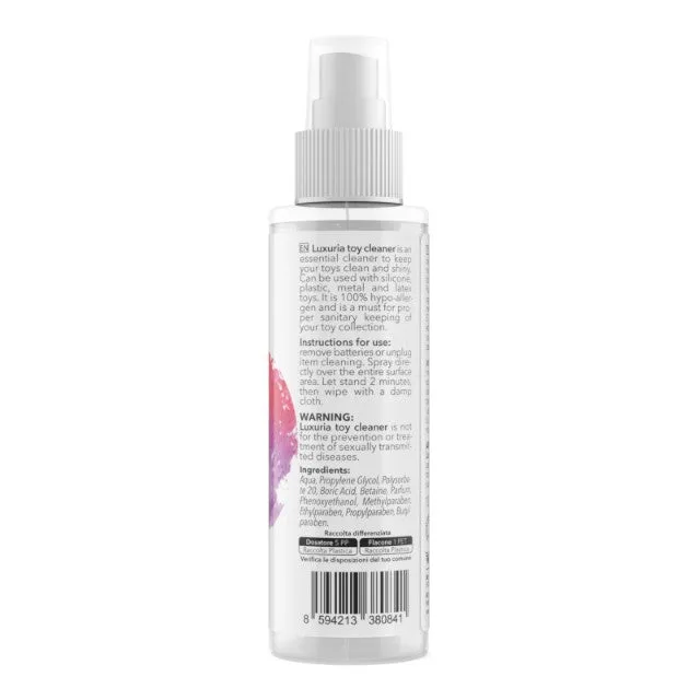 Spray LUXURIA Sex Toy Cleaner. pentru curățarea și igienizarea jucăriilor sexuale. efect rapid. fără alcool. 100 ml