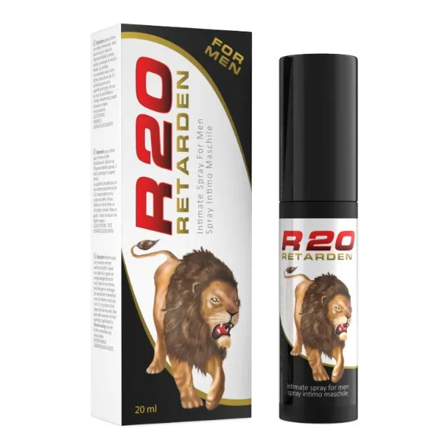 Spray R20. pentru întârzierea ejaculării și performanțe sexuale îmbunătățite. cu efect de răcire. 20 ml