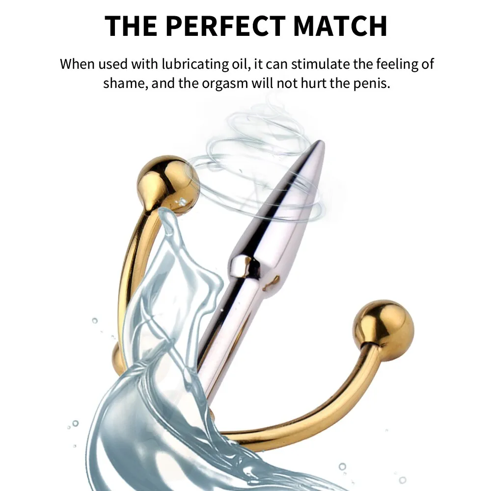 Stainless Steel Urethral Sounding Delayed Ejaculation Penis Plug