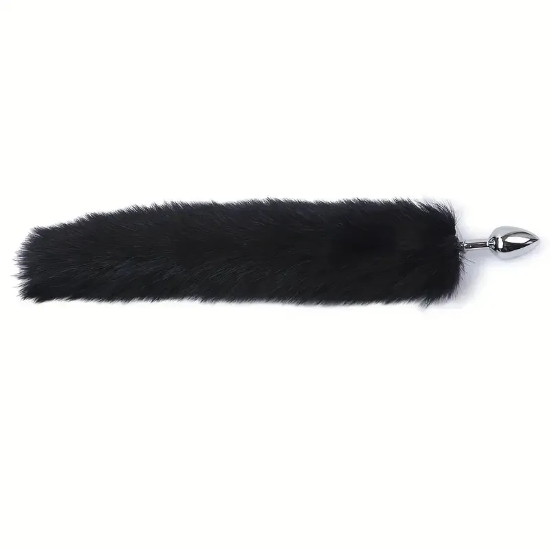 Three Size Dog Tail Metal Anal Plug Animal Tail Butt Plug Cosplay Sex Games