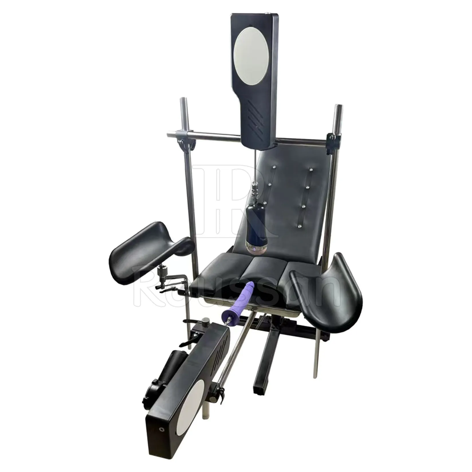 Ultimate Obedience Chair with Roussan Fuck Machine. BDSM Bondage Sex Furniture
