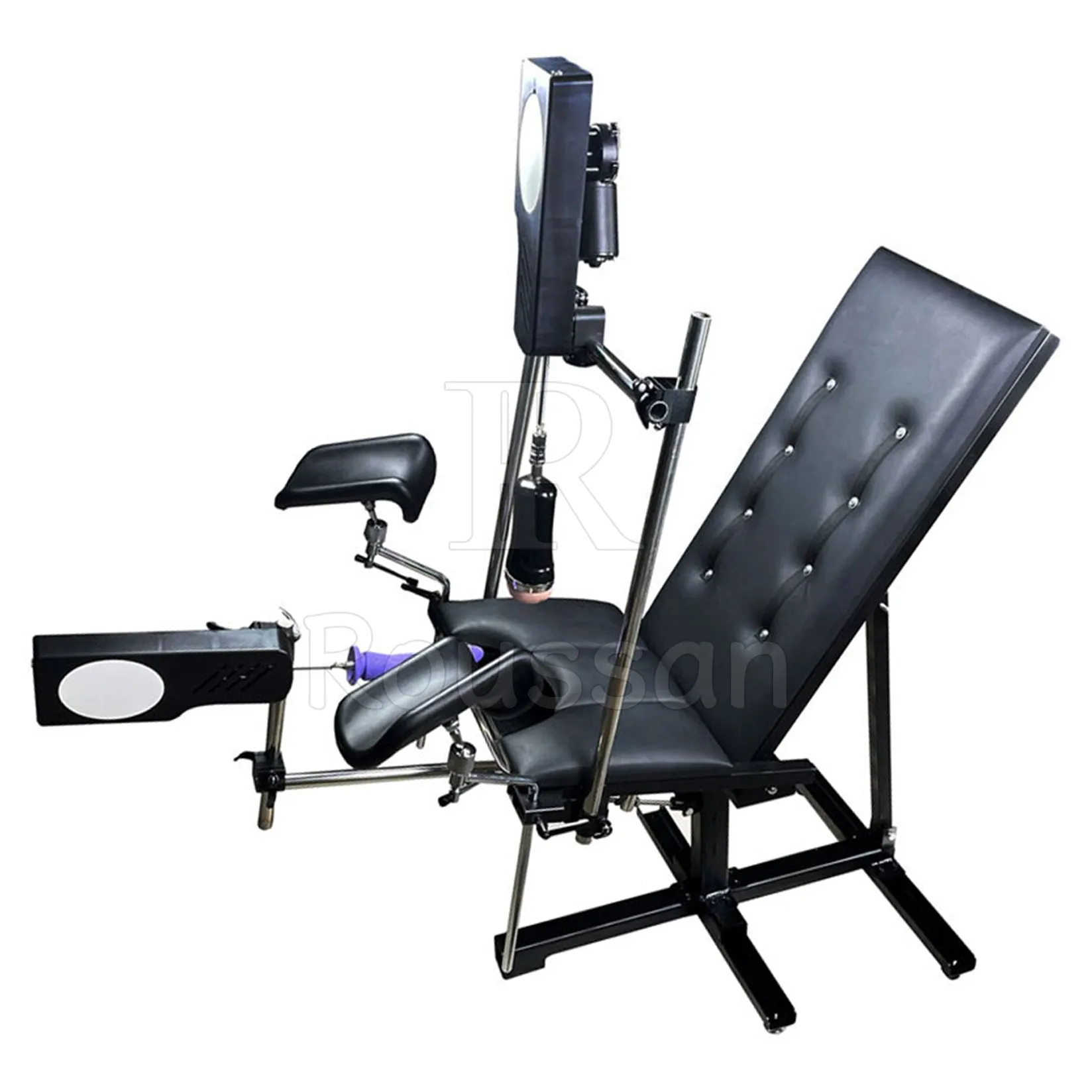 Ultimate Obedience Chair with Roussan Fuck Machine. BDSM Bondage Sex Furniture