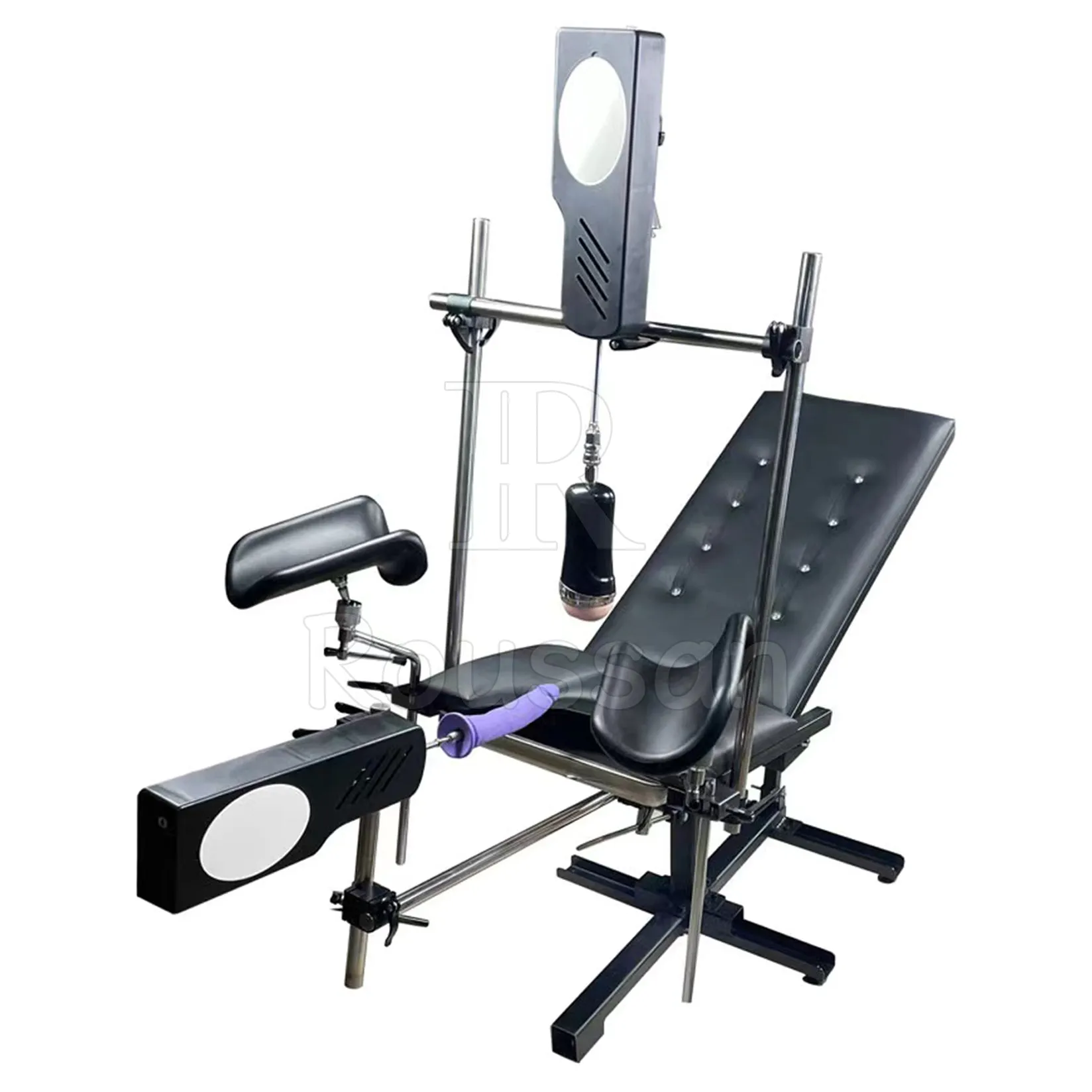Ultimate Obedience Chair with Roussan Fuck Machine. BDSM Bondage Sex Furniture