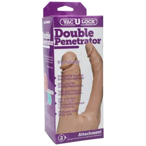 Vac-U-Lock Double Penetrator - White