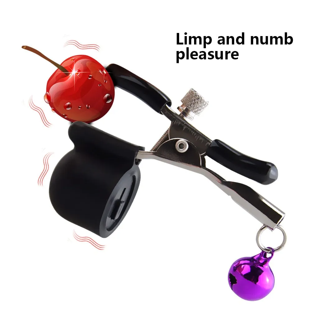 Vibrating Nipple Clip Sex Slave Breast Nipple Clamp