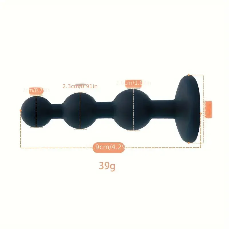 Wear 3 Balls Anal Plug G-Spot Toy Pulling Beads Anal Sex Toy