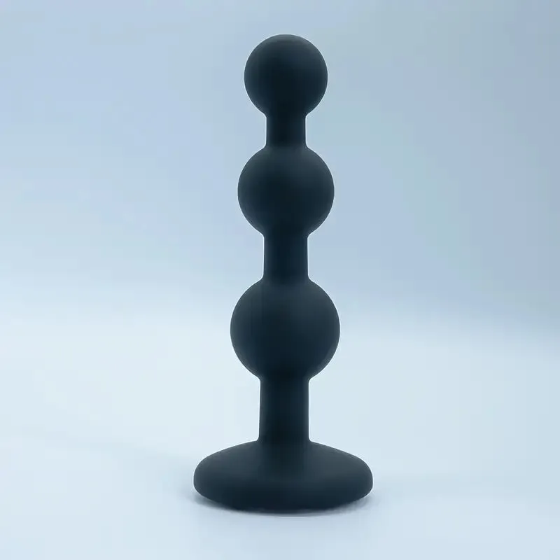 Wear 3 Balls Anal Plug G-Spot Toy Pulling Beads Anal Sex Toy