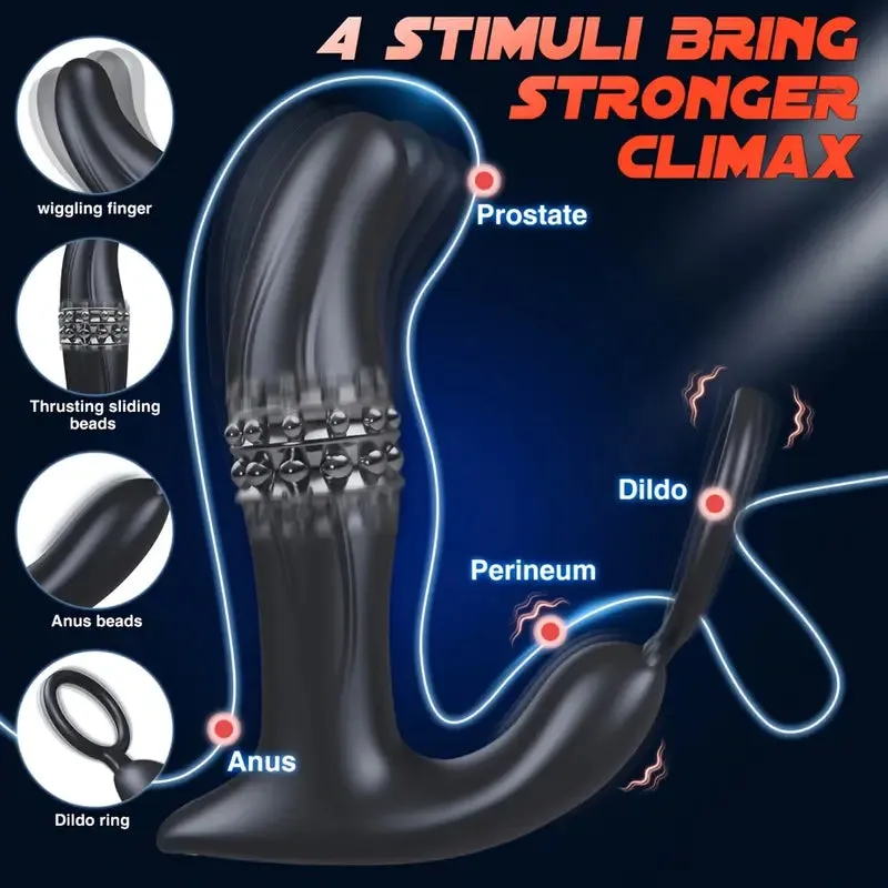 Wiggling Anal Plug Butt Plug Prostate Massager Male Sex Toy Anal Vibrator