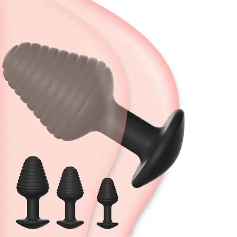 Women Men Sex Anal Expander Threaded Butt Plug Anal Massager